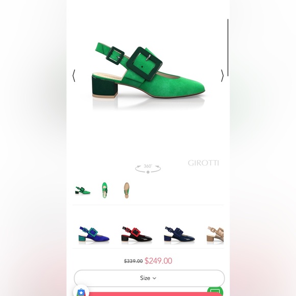 Girotti Green Heeled Mary Jane's - Picture 7 of 7